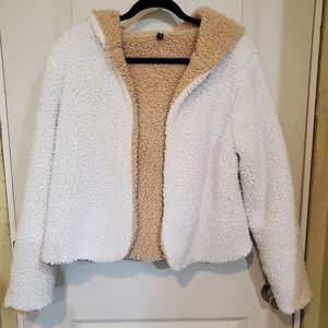 Zaful Hooded Open Front Jacket
